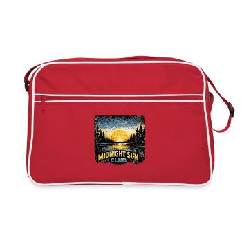 Skandinavischer Mitternachtssonnenclub - Retro Tasche - Rot/Weiß - Vorne