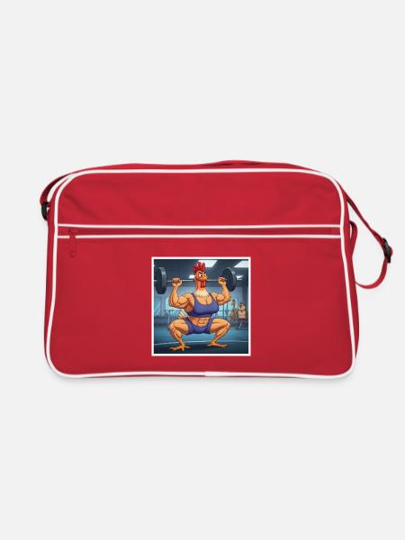 GIDAGI Fitness Cartoons Collection - Retro Bag - red/white - Front