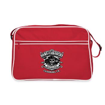 Sons of Anarchy MC Banner Black - Retro Bag - red/white - Front