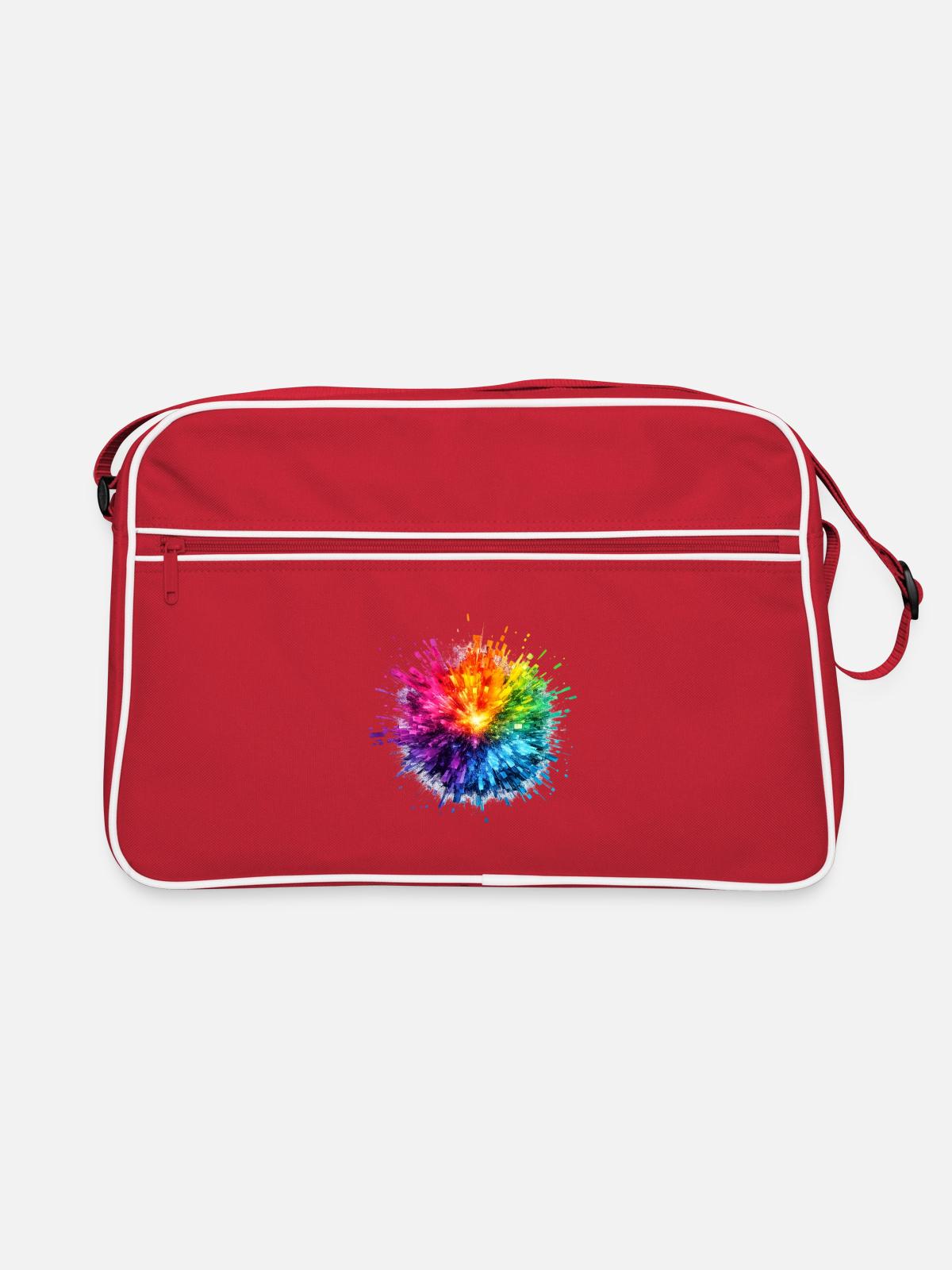 digitale_explosion - Retro Tasche - Rot/Weiß - Vorne