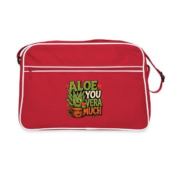 Aloe You Vera Much – Aloe Vera drôle - Sac Retro - rouge/blanc - Devant