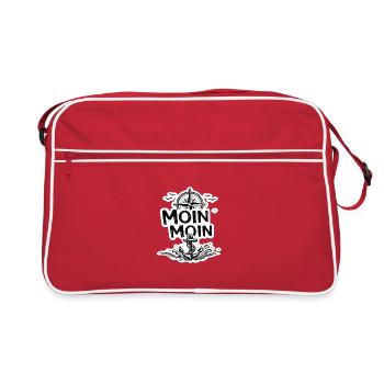 Moin Moin Compass Anchor Shirt - Retro Bag - red/white - Front