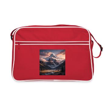 Montagnes - Sac Retro - rouge/blanc - Devant