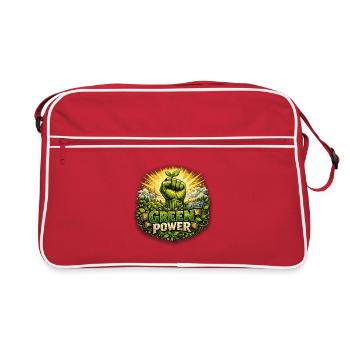 Green Power: Environmental Focus Fists - Retro Bag - red/white - Front