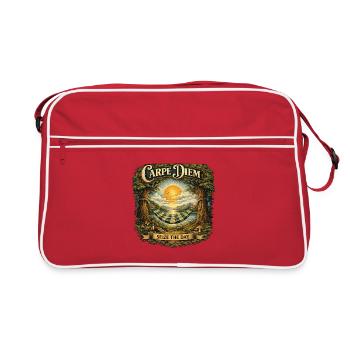 Coucher de soleil dans le hamac Carpe Diem - Sac Retro - rouge/blanc - Devant