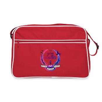 Vous comptez : Continuez Cercle - Sac Retro - rouge/blanc - Devant