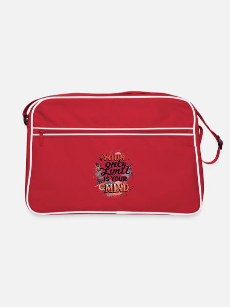 Your Only Limit Is Your Mind - Retro Bag - red/white - Front