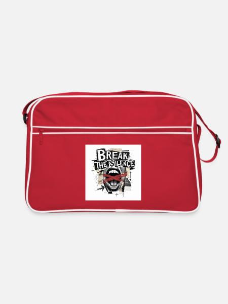 Briser le silence - Sac Retro - rouge/blanc - Devant