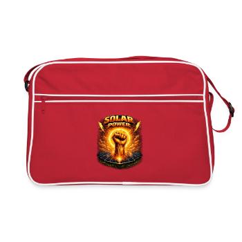 Solar Power Fist - Retro Bag - red/white - Front