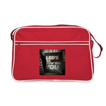 LEDS BE AVIN YOU par Mark Noone - Sac Retro - rouge/blanc - Devant