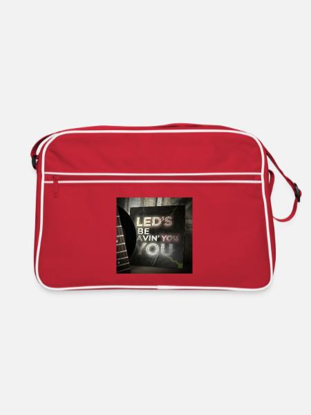 LEDS BE AVIN YOU par Mark Noone - Sac Retro - rouge/blanc - Devant