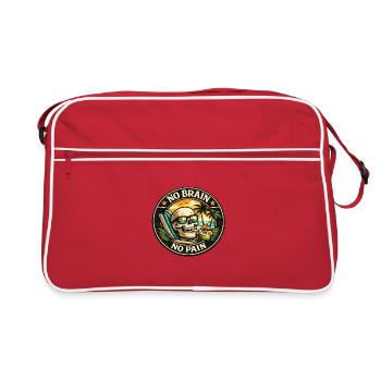 Strandskull No Brain No Pain - Retro Bag - red/white - Front