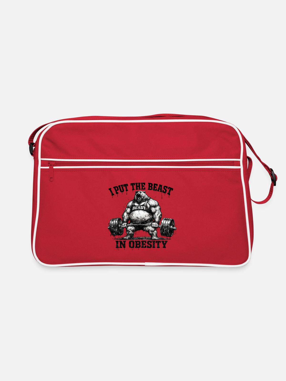 Bestie - Retro Tasche - Rot/Weiß - Vorne
