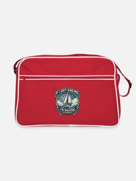 If I Ain’t Sailing, I’m Bailing - Retro Bag - red/white