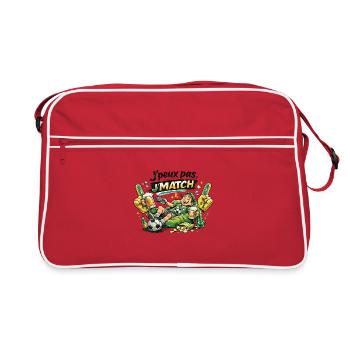 J'match Fête Foot et Bière - Sac Retro - rouge/blanc - Devant