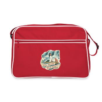 Woman by the waterfall in retro style - Retro Bag - red/white - Front
