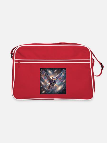 space_owl - Retro Tasche - Rot/Weiß