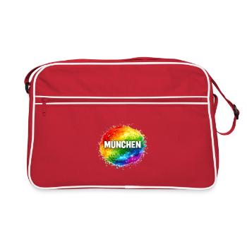 Des éclaboussures colorées sur Munich - Sac Retro - rouge/blanc - Devant