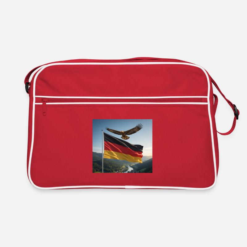 Eagle above the German flag Retro Bag