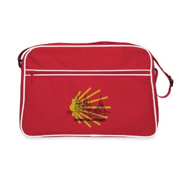 Camino - Camino de Santiago - Pèlerinage - Santiago - Sac Retro - rouge/blanc - Devant