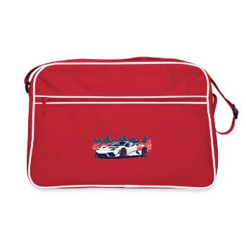 Racing supercar with a red accent - Retro Bag - red/white - Front