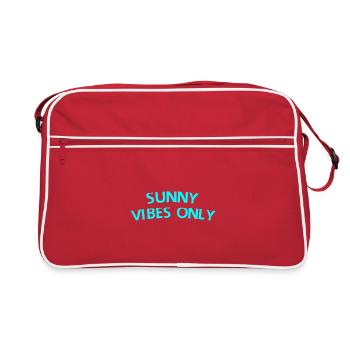 Nur sonnige Vibes - Retro Tasche - Rot/Weiß - Vorne