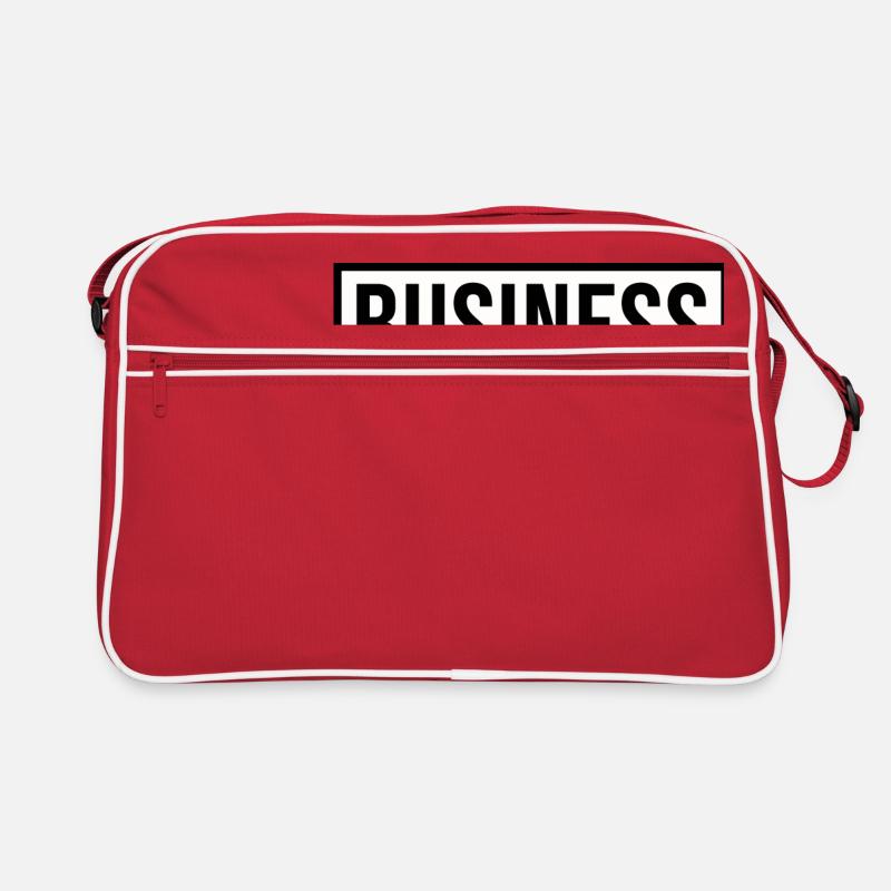 Business-Shirt - Retro Tasche - Rot/Weiß