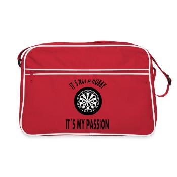 Dart spieler darts ich liebe Dart spielen Geschenk - Retro Tasche - Rot/Weiß - Vorne
