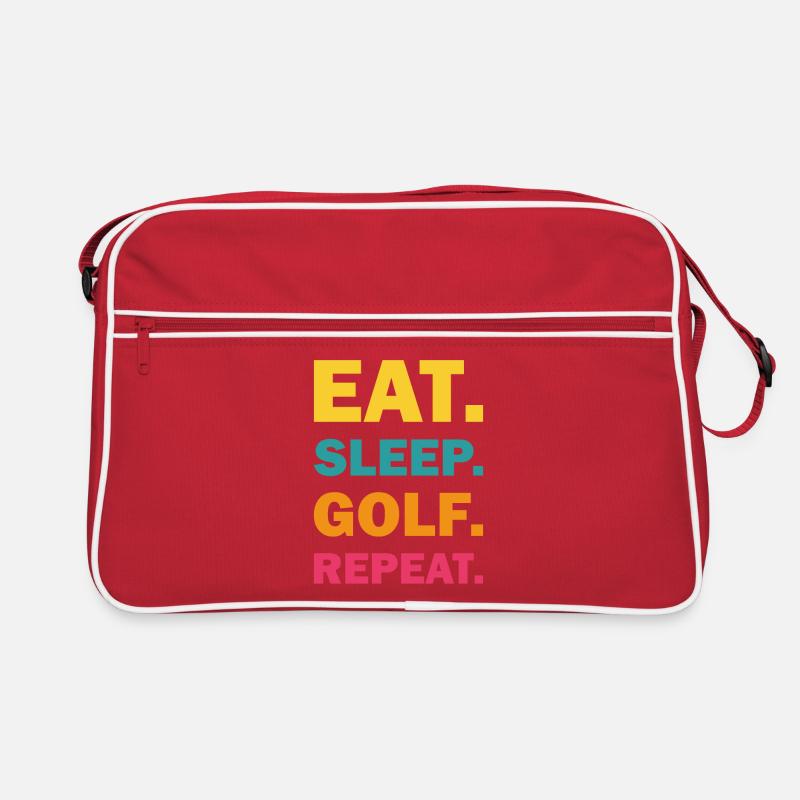 Eat Sleep Golf Repeat Golf Geschenk für Golfer Retro Tasche