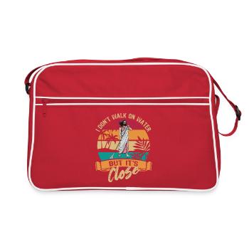 Je ne marche pas sur l’eau mais c’est proche - Jésus - SUP - Sac Retro - rouge/blanc - Devant