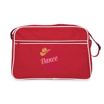 Linedance Diva Country Fan - Autocollant - Sac Retro - rouge/blanc - Devant