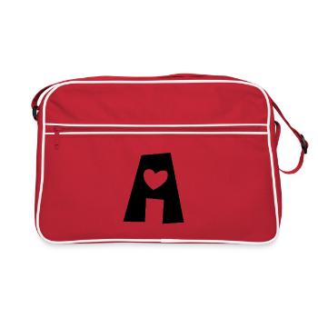 Artificial Intelligence - I love AI - Digital - Retro Bag - red/white - Front
