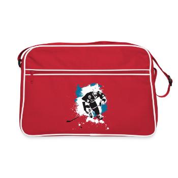 Eishockey puck Eisbären Fan hockey angriff tor - Sac Retro - rouge/blanc - Devant