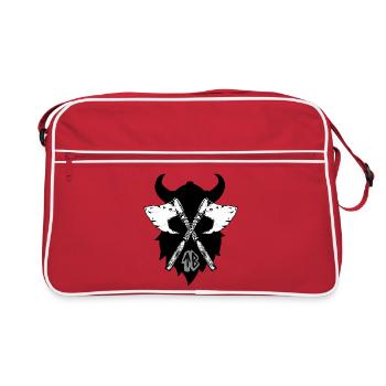 Rune voeux hache viking de Valhalla Tiwaz - Sac Retro - rouge/blanc - Devant
