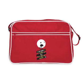 jardin plantes jardin jardinage fleur rétro libelle cire - Sac Retro - rouge/blanc - Devant