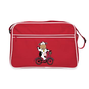 Chemise à thème animaux enfants chemise Cartoon animaux cadeau - Sac Retro - rouge/blanc - Devant