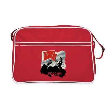 Drapeau rouge Symbolisme Russie Lénine Communiste Ret - Sac Retro - rouge/blanc - Devant