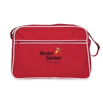 Nerd jardinier jardin plante bio arrosoir pomme - Sac Retro - rouge/blanc - Devant