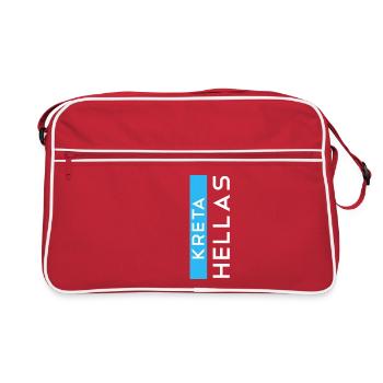 T-shirt souvenir traditionnel de Crète - Sac Retro - rouge/blanc - Devant