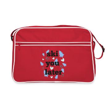 Ski plus tard - Sac Retro - rouge/blanc - Devant