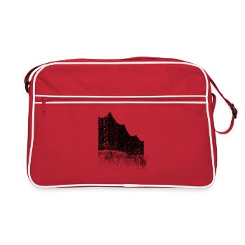 Hamburg Elbphilharmonie Hamburger Hafen Fan Stadt - Retro Tasche - Rot/Weiß - Vorne