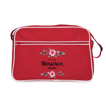 Je déteste les gens en général - Sac Retro - rouge/blanc - Devant