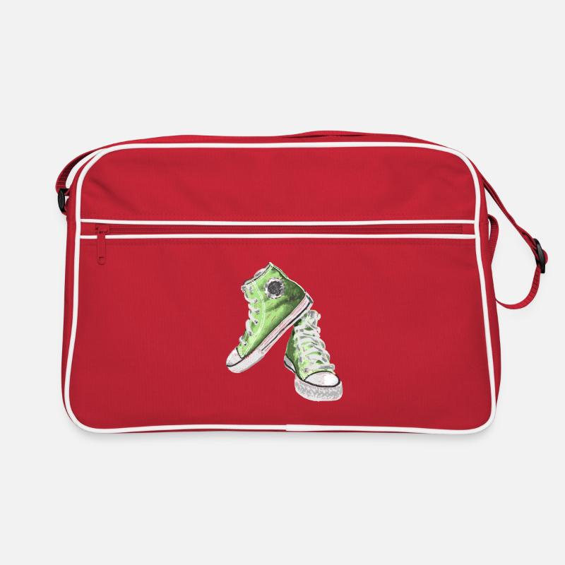 sneakers - Sac Retro - rouge/blanc