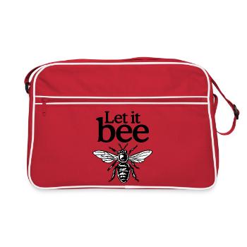 Let It Bee Beekeeper Quote Design (two-color) - Sac Retro - rouge/blanc - Devant