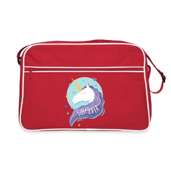 Unicorn Whatever - Retro Bag - red/white - Front