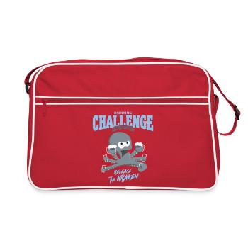 drinking challenge accepted - release the kraken - Retro Tasche - Rot/Weiß - Vorne