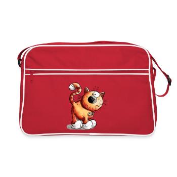 Drôle Chat - Sac Retro - rouge/blanc - Devant