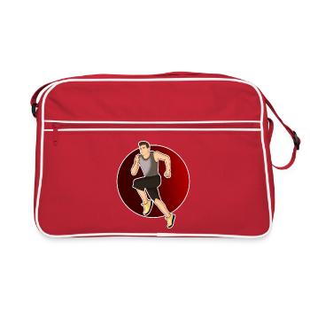 Course à pied - Coureurs - Sac Retro - rouge/blanc - Devant