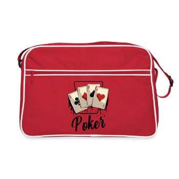 Ace of Four Card Design - Retro Bag - red/white - Front