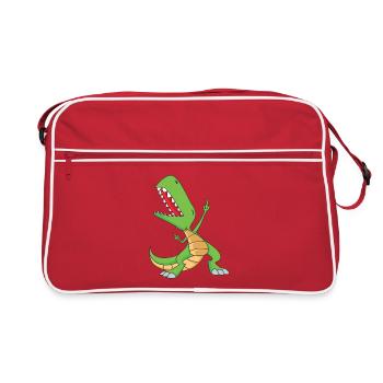 Tamponner le T-Rex | Dabbing Dinosaurs | Party Rex - Sac Retro - rouge/blanc - Devant
